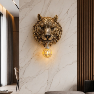 Tiger Head Wall Sconce Light